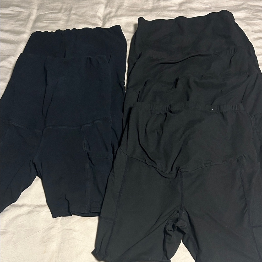 Maternity pocket biker shorts bundle